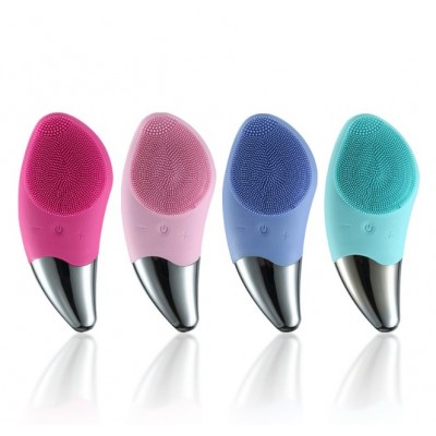 Clean your face with small electric brush, use a silicone sonic cleanser to deeply clean the pores and massage the skin#GRJ-10